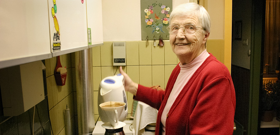 Corrie in de keuken